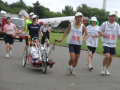 曇り　障害者3時間走ボラに参加