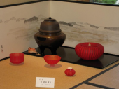 真っ赤な　お茶道具 画像1