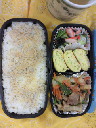 野菜炒めとジャコ弁当