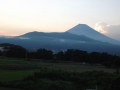 富士山が顔を