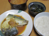 さばの味噌煮と自然薯 画像2