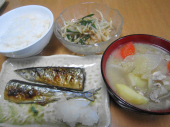 塩さんまと豚汁 画像2