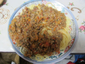 ミートソースのスパゲッティ 画像1