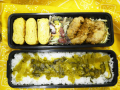 トンカツと高菜弁当