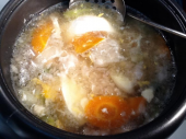 鶏鍋のあとには卵で 画像3