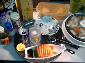 サーモン刺身で飲み 画像2