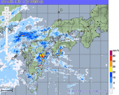 来てるぞ～、台風19号 画像1