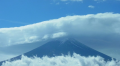 富士山に笠雲