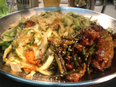 牛焼肉と大盛り野菜炒めと 画像3