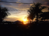 海の夕焼とスコール 画像3