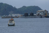 横須賀で潜水艦を撮影 画像1