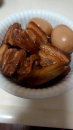 空振りの赤飯と角煮