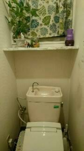 トイレの大理石風棚 画像1
