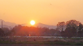 ひとりドライブ と 夕日