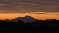 草刈り と 燃える夕焼け