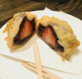 万ちゃん記 (2235）【 天ぷら（いちご大福風）】～今回(今年)こそリバウンドしない！