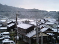 外は雪景色