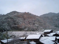 外は雪景色