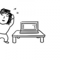 ＰＣの前・・・♪