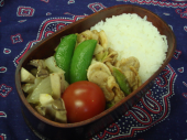 豚の生姜焼き弁当。 画像1