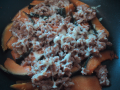 かぼちゃの肉みそチーズ焼き 手順10